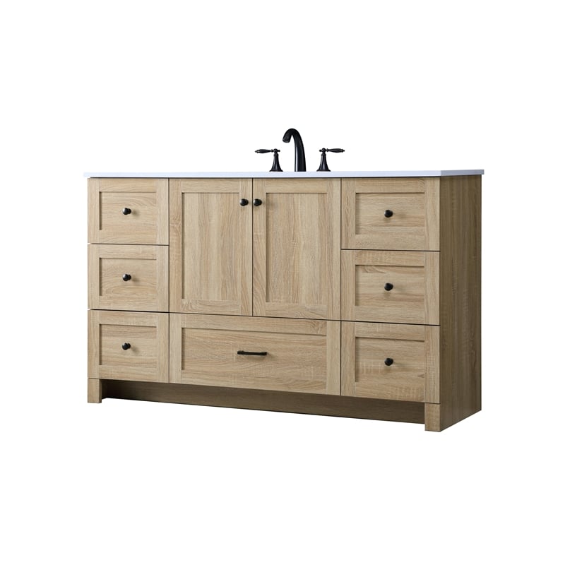 Elegant Kitchen And Bath 54 Inch Single Bathroom Vanity In Mango Wood