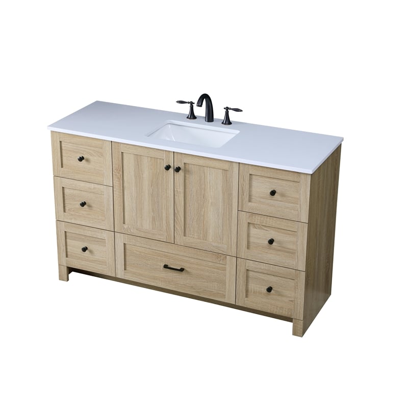 Elegant Kitchen And Bath 54 Inch Single Bathroom Vanity In Mango Wood