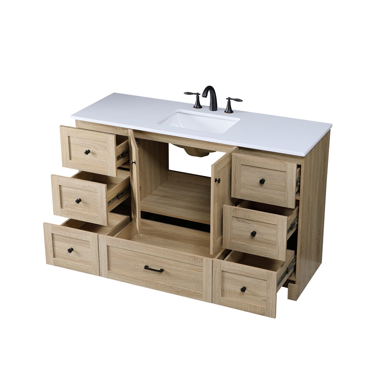 Elegant Kitchen And Bath 54 Inch Single Bathroom Vanity In Mango Wood