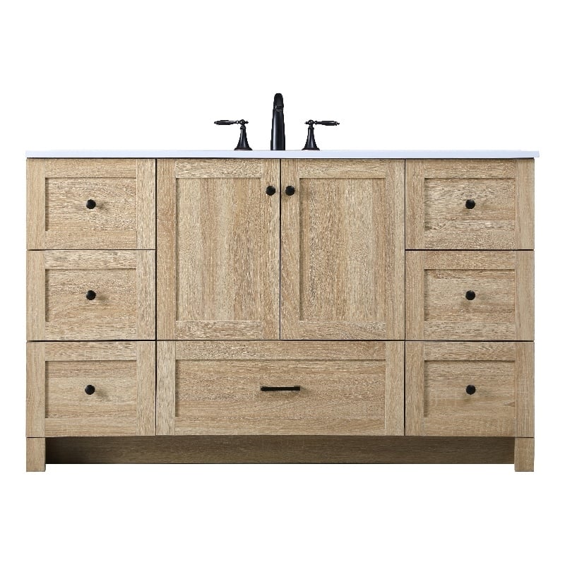 Elegant Kitchen And Bath 54 Inch Single Bathroom Vanity In Mango Wood