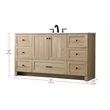 Elegant Kitchen And Bath 60 Inch Single Bathroom Vanity In Mango Wood