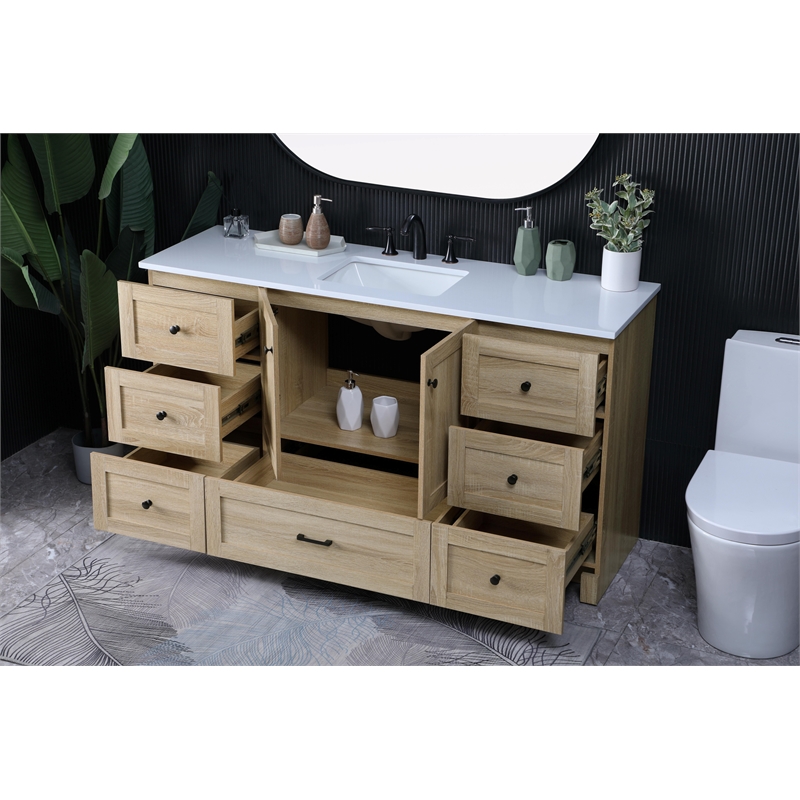 Elegant Kitchen And Bath 60 Inch Single Bathroom Vanity In Mango Wood