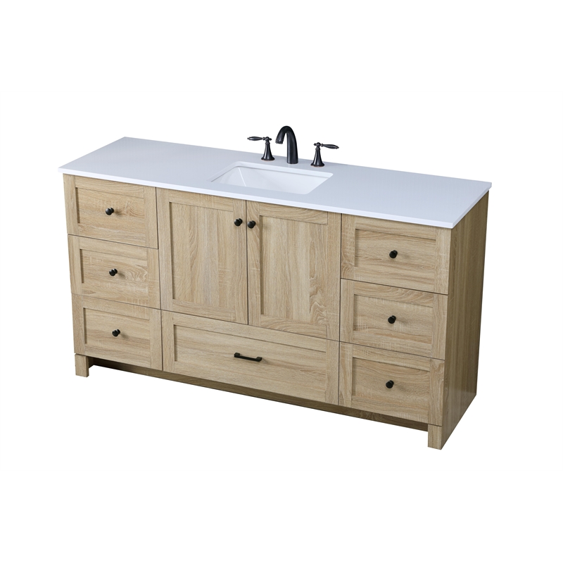 Elegant Kitchen And Bath 60 Inch Single Bathroom Vanity In Mango Wood