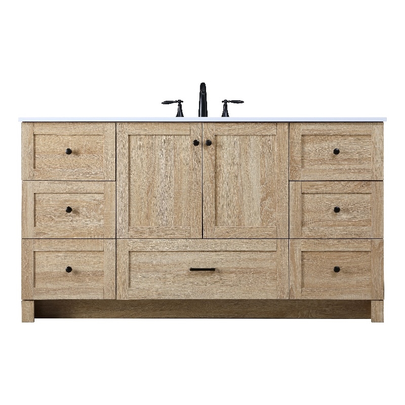 Elegant Kitchen And Bath 60 Inch Single Bathroom Vanity In Mango Wood