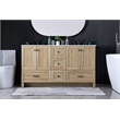 Elegant Kitchen And Bath 60 Inch Double Bathroom Vanity In Mango Wood