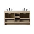 Elegant Kitchen And Bath 60 Inch Double Bathroom Vanity In Mango Wood