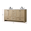 Elegant Kitchen And Bath 60 Inch Double Bathroom Vanity In Mango Wood