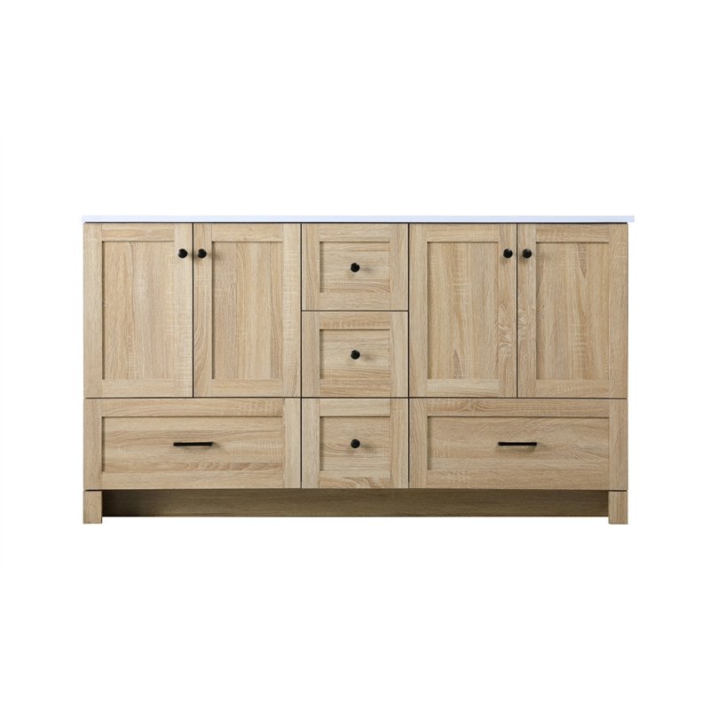 Elegant Kitchen And Bath 60 Inch Double Bathroom Vanity In Mango Wood
