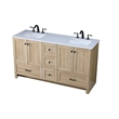 Elegant Kitchen And Bath 60 Inch Double Bathroom Vanity In Mango Wood