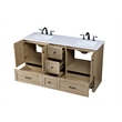 Elegant Kitchen And Bath 60 Inch Double Bathroom Vanity In Mango Wood