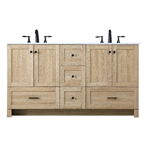 Elegant Kitchen And Bath 60 Inch Double Bathroom Vanity In Mango Wood