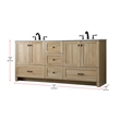 Elegant Kitchen And Bath 72 Inch Double Bathroom Vanity In Mango Wood