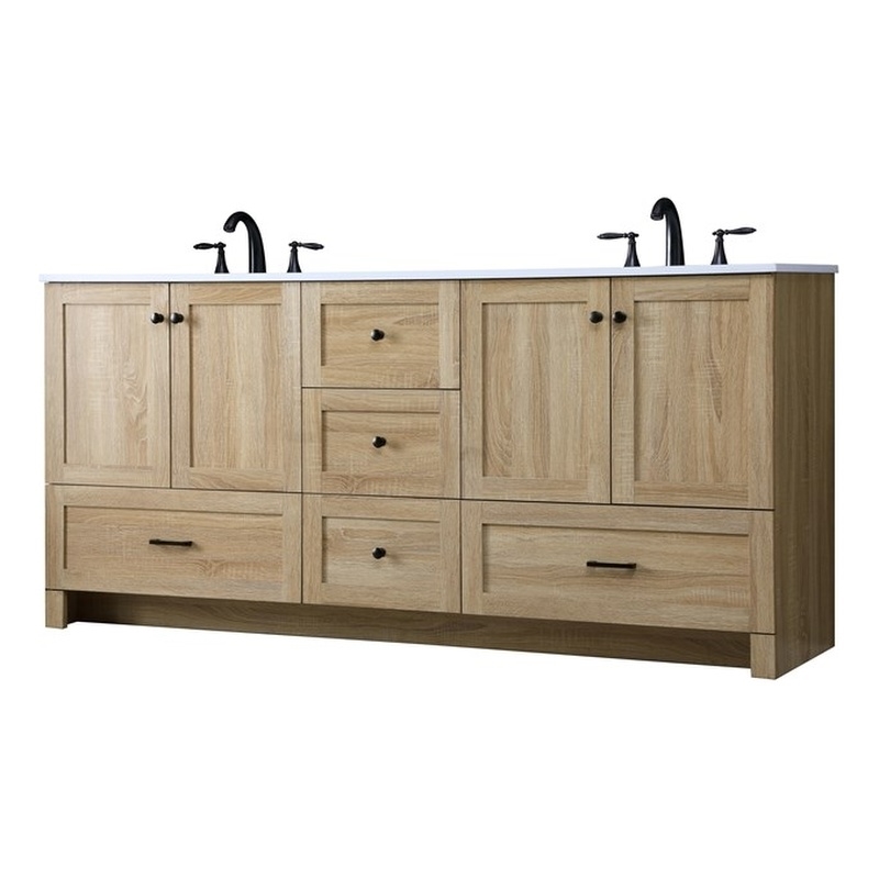 Elegant Kitchen And Bath 72 Inch Double Bathroom Vanity In Mango Wood
