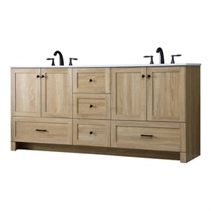 Elegant Kitchen And Bath 72 Inch Double Bathroom Vanity In Mango Wood