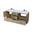 Elegant Kitchen And Bath 72 Inch Double Bathroom Vanity In Mango Wood