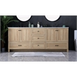 Elegant Kitchen And Bath 84 Inch Double Bathroom Vanity In Mango Wood