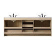 Elegant Kitchen And Bath 84 Inch Double Bathroom Vanity In Mango Wood