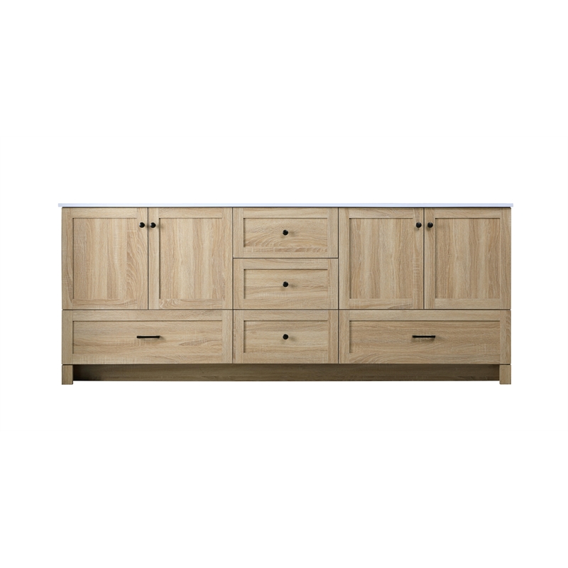 Elegant Kitchen And Bath 84 Inch Double Bathroom Vanity In Mango Wood