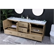 Elegant Kitchen And Bath 84 Inch Double Bathroom Vanity In Mango Wood