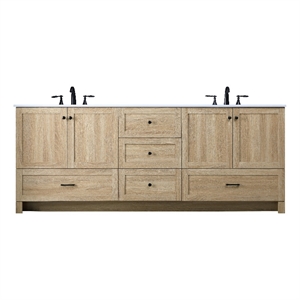 Elegant Kitchen And Bath 84 Inch Double Bathroom Vanity In Mango Wood