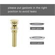 Elegant Kitchen And Bath Pop-Up Bathroom Sink Drain With Overflow Brushed Gold