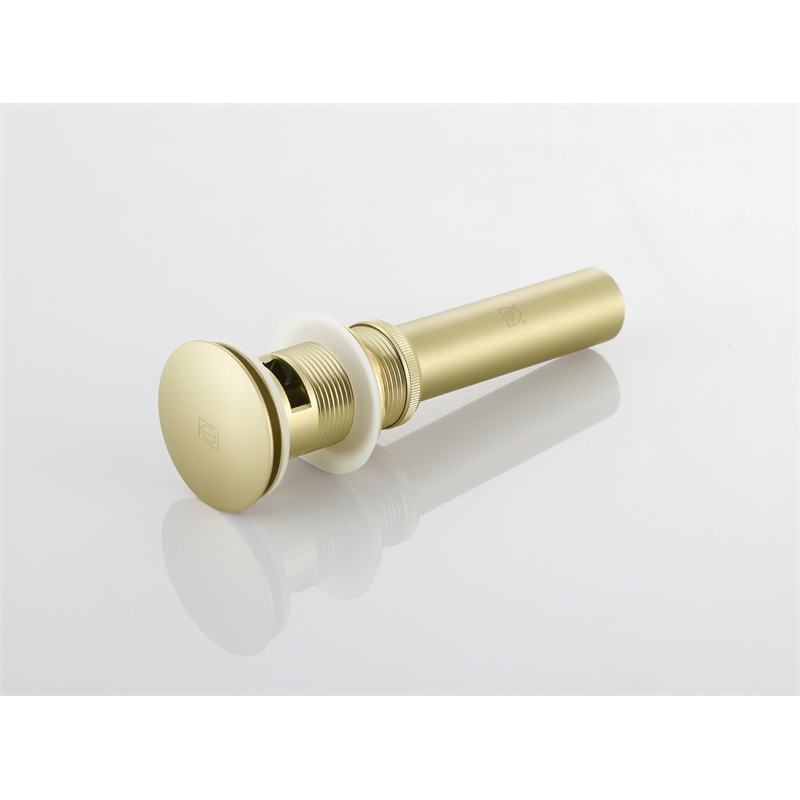 Elegant Kitchen And Bath Pop-Up Bathroom Sink Drain With Overflow Brushed Gold