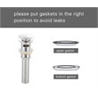 Elegant Kitchen And Bath Pop-Up Bathroom Sink Drain With Overflow Polishe Chrome