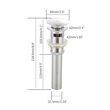 Elegant Kitchen And Bath Pop-Up Bathroom Sink Drain With Overflow Polishe Chrome