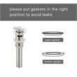 Elegant Kitchen And Bath Pop-Up Bathroom Sink Drain With Overflow Brushed Nickel