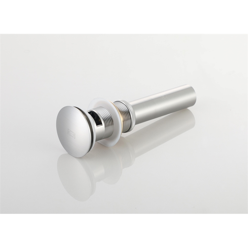 Elegant Kitchen And Bath Pop-Up Bathroom Sink Drain With Overflow Brushed Nickel