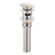 Elegant Kitchen And Bath Pop-Up Bathroom Sink Drain With Overflow Brushed Nickel