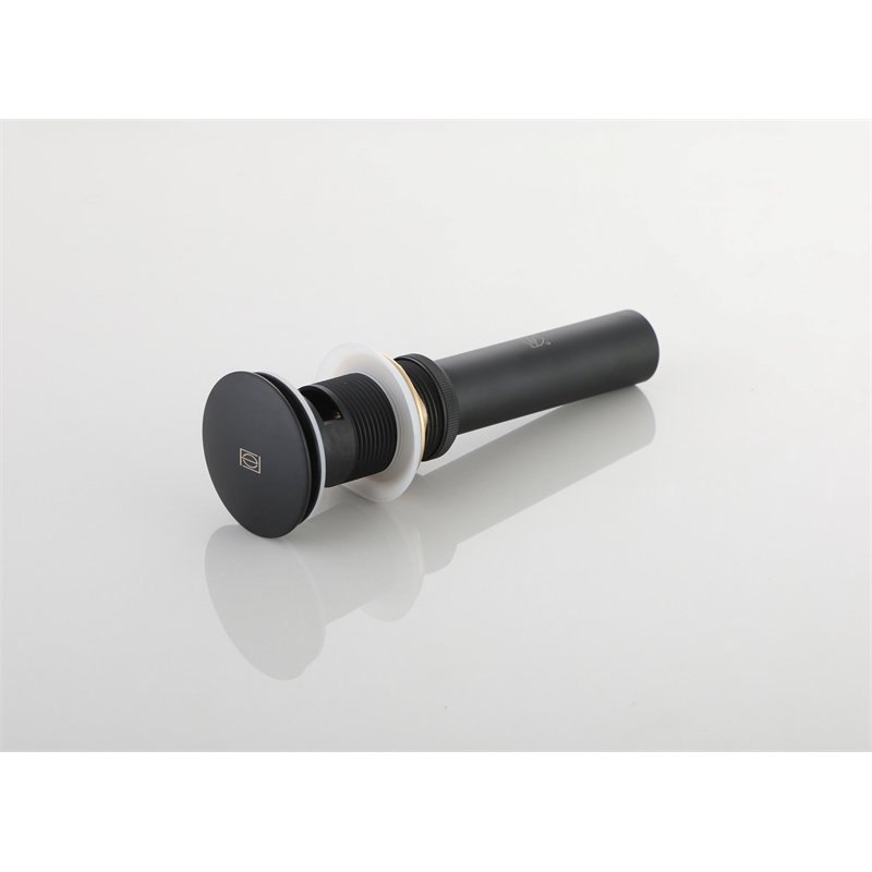 Elegant Kitchen And Bath Pop-Up Bathroom Sink Drain With Overflow In Matte Black