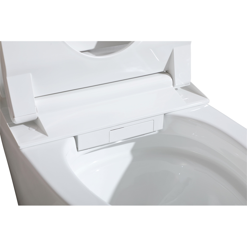 Elegant Kitchen And Bath Smart Round Bidet Toilet In Glossy White