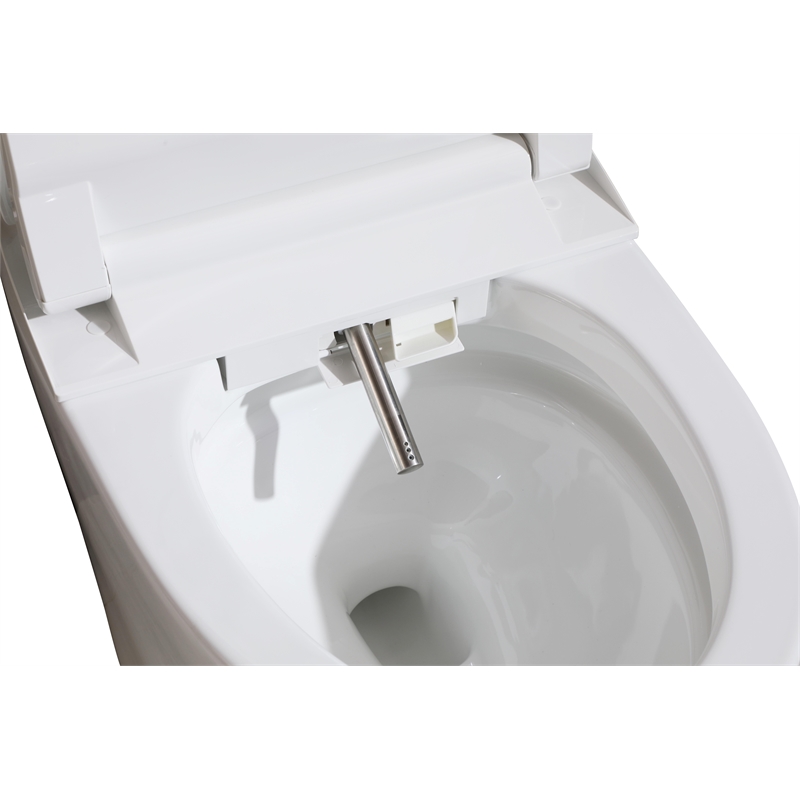 Elegant Kitchen And Bath Smart Round Bidet Toilet In Glossy White