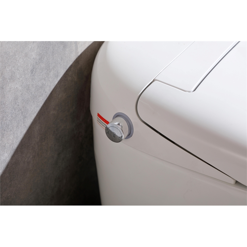 Elegant Kitchen And Bath Smart Round Bidet Toilet In Glossy White