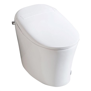 elegant kitchen and bath smart round bidet toilet in glossy white