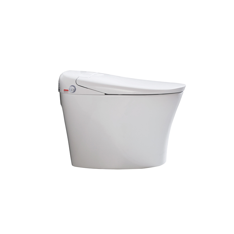 Elegant Kitchen And Bath Smart Round Bidet Toilet In Glossy White