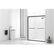 Elegant Kitchen And Bath Semi-Frameless Shower Door 60 X 72 In Brushed Nickel