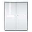Elegant Kitchen And Bath Semi-Frameless Shower Door 60 X 72 In Brushed Nickel