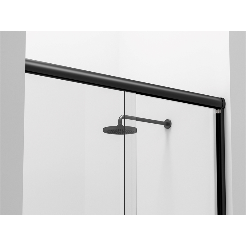 Elegant Kitchen And Bath Semi-Frameless Shower Door 60 X 72 In Brushed Nickel