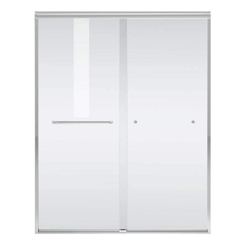 Elegant Kitchen And Bath Semi-Frameless Shower Door 60 X 72 In Matte Black