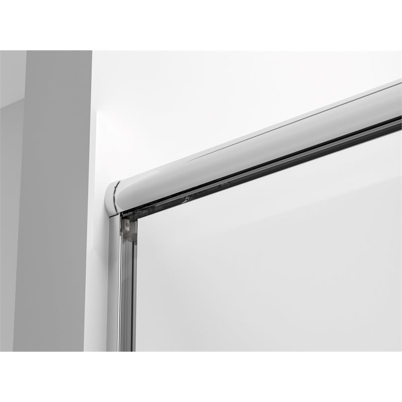 Elegant Kitchen And Bath Semi-Frameless Shower Door 60 X 72 In Matte Black