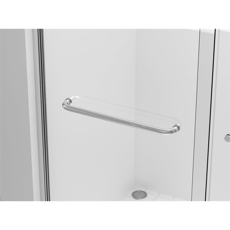 Elegant Kitchen And Bath Semi-Frameless Shower Door 60 X 72 In Matte Black