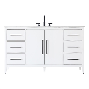 Elegant Kitchen And Bath 60&quot Single Bathroom Vanity In White