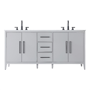 Elegant Kitchen And Bath 72&quot Double Bathroom Vanity In Grey