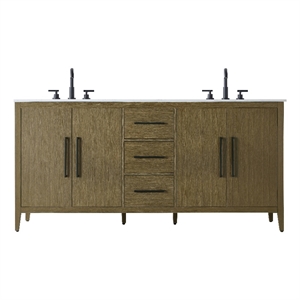 Elegant Kitchen And Bath 72 &quot Double Bathroom Vanity In Chestnut Brown