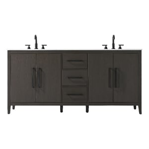 Elegant Kitchen And Bath 72 &quot Double Bathroom Vanity In Mocha Brown