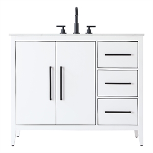Elegant Kitchen And Bath 42&quot Single Bathroom Vanity In White