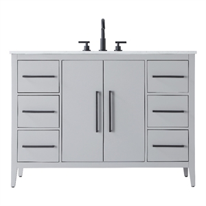 Elegant Kitchen And Bath 48&quot Single Bathroom Vanity In Grey