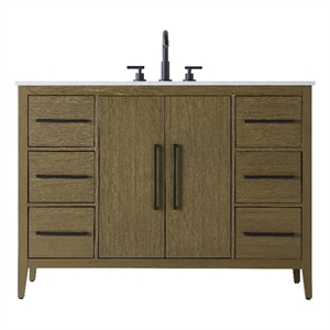 Elegant Kitchen And Bath 48&quot Single Bathroom Vanity In Chestnut Brown